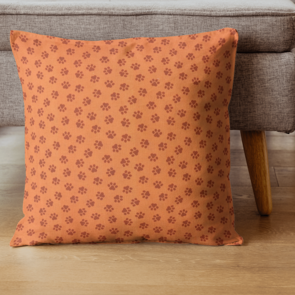 Schwere Baumwolle Hundetatze Eigenproduktion Orange Bunt Nr 4753